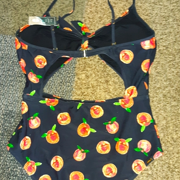 NWT*XL* EIDON gorgeous Peach Print High waist Surf Monokini* - Picture 15 of 15